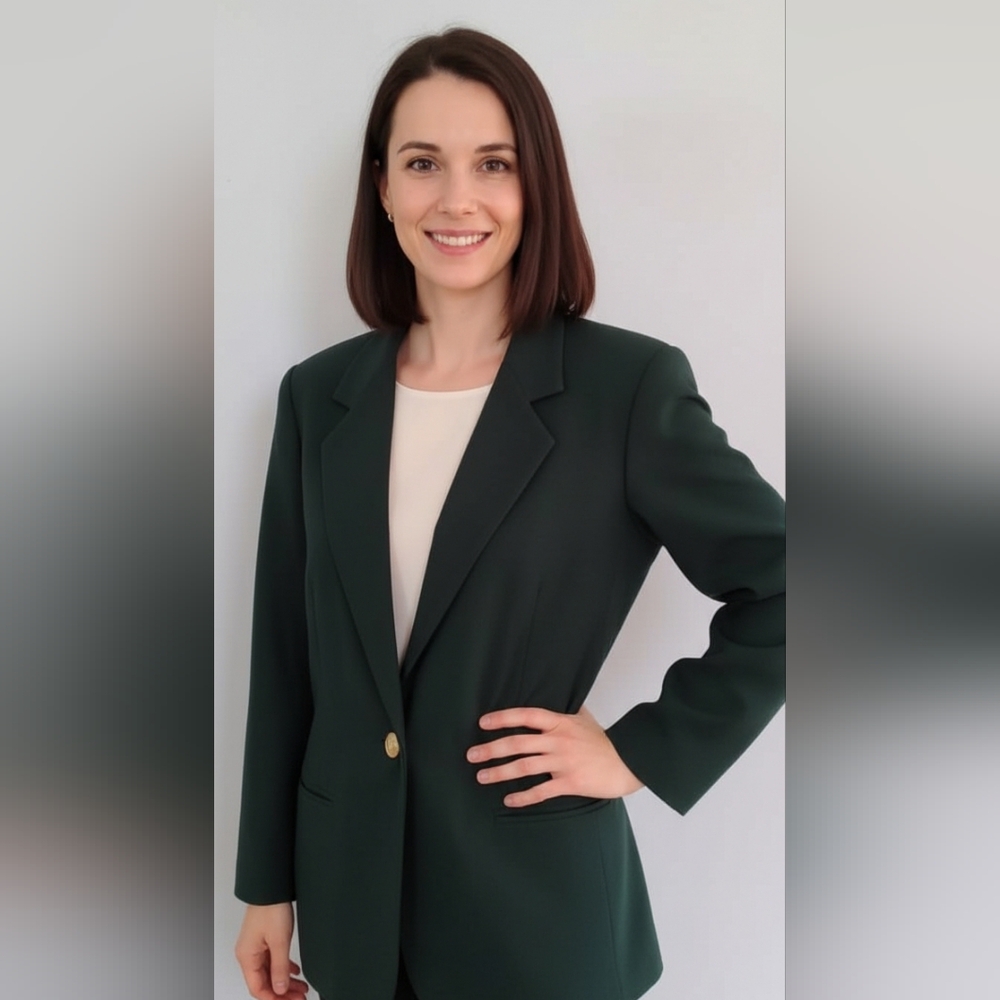 Savannah Green Blazer Classic Notched Lapels